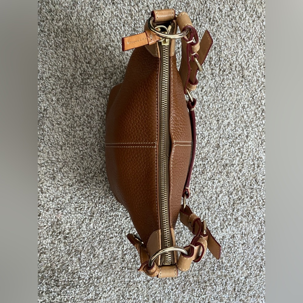 Vintage Dooney and Bourke Saddle Pebble Leather Small Shoulder Bag with Hangtag - Picture 3 of 14